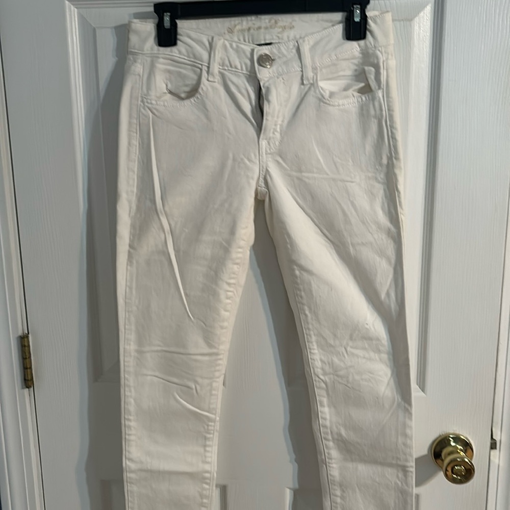 Women’s white AE jeans